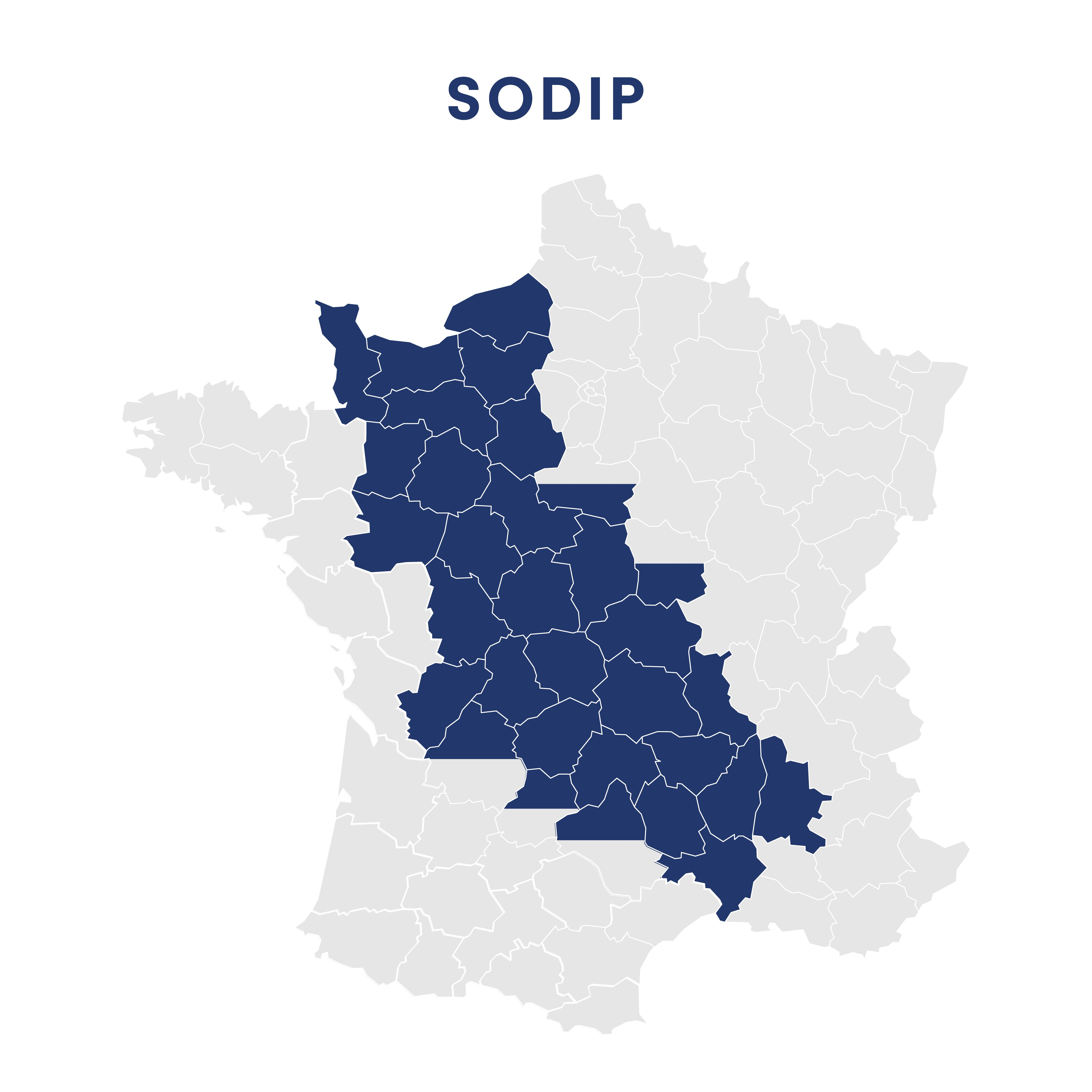 Carte de la France Sodip